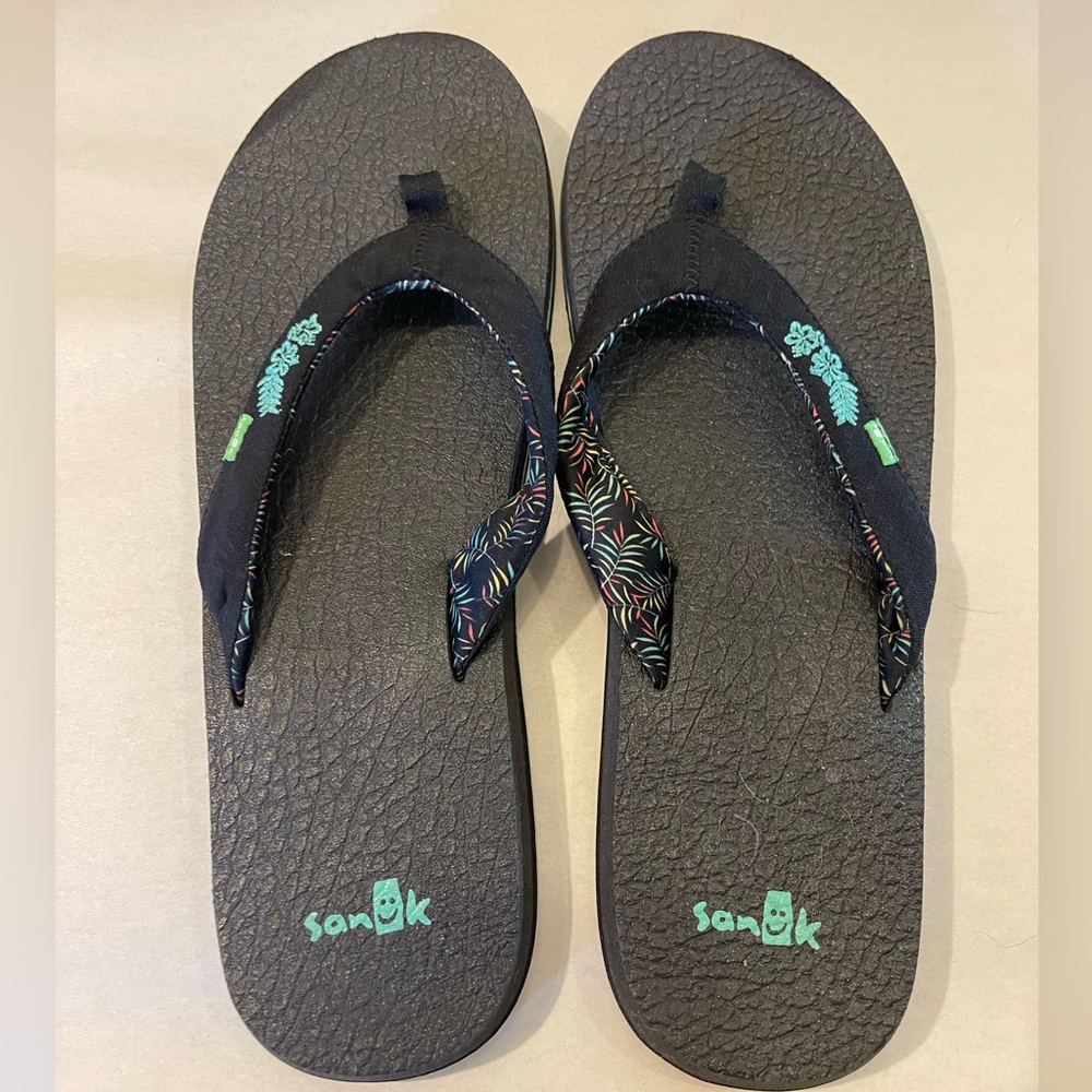 SANUK YOGA PARADISE 2 SLIP ON FLIP FLOP THONG SANDALS WOMEN'S SIZE 11